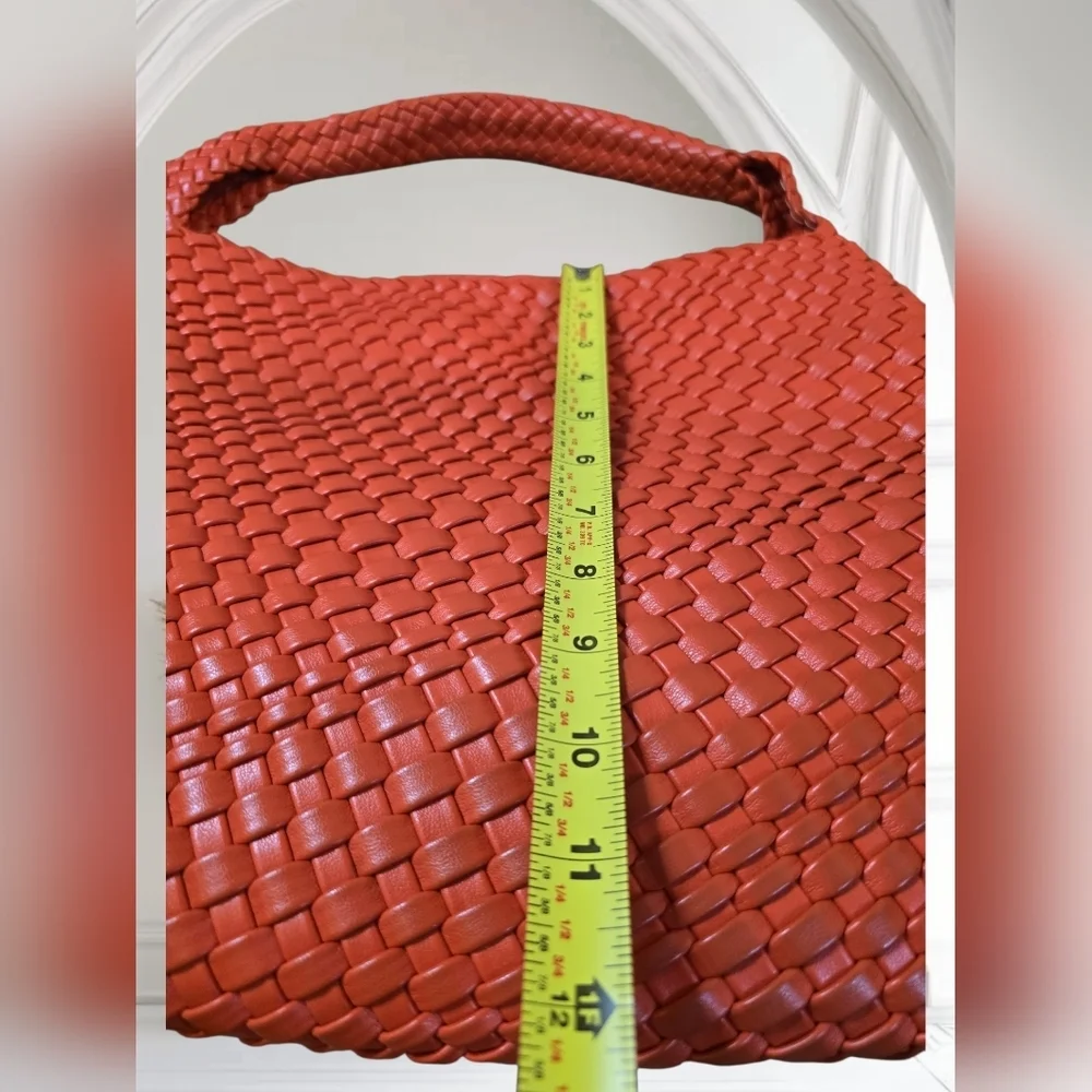 Stylish Vegan  Orange Woven Women's Bag
